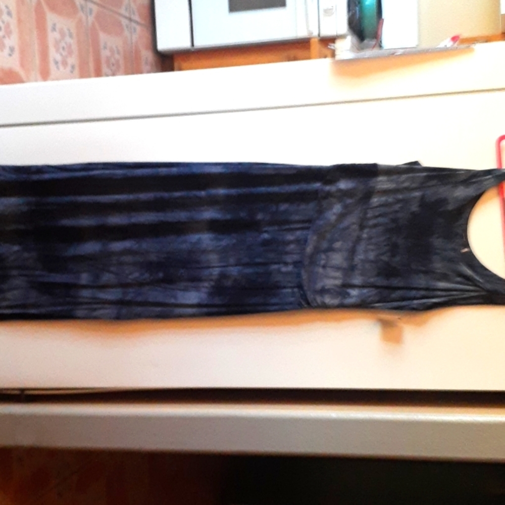 Tahari Luka dress navy yard large maxi dress